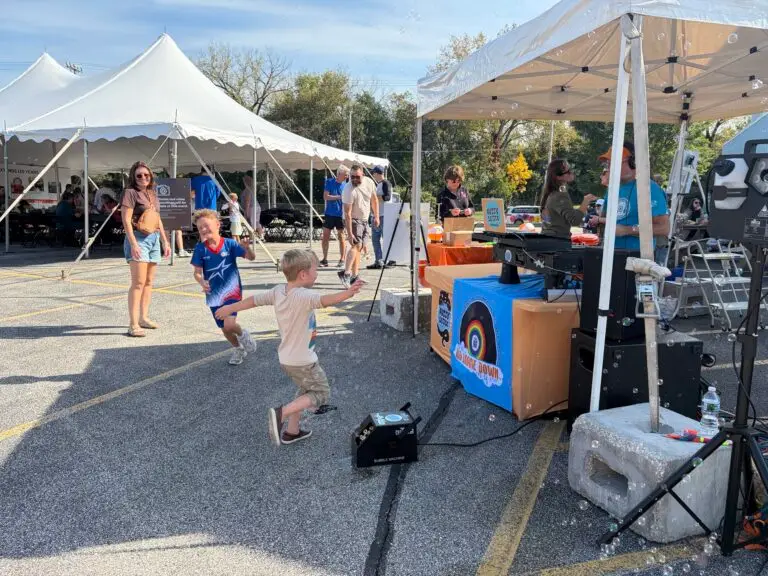 Kids dancing on the lot during the Kid Boogie Down set at Waukesha Unlocked, INNIO Waukesha